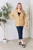 Heimish Full Size Button Up Long Sleeve Cardigan 