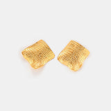 Textured Titanium Steel Stud Earrings 