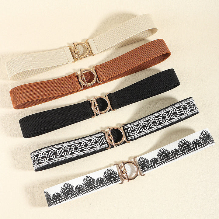 Toggle Clasp Elastic Belt 