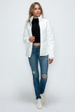 How Dare U Pocketed Zip Up Puffer Jacket with Removable Hood 