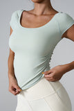 Round Neck Short Sleeve Active T-Shirt 