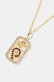 Rhinestone Constellation Pendant Copper Necklace 
