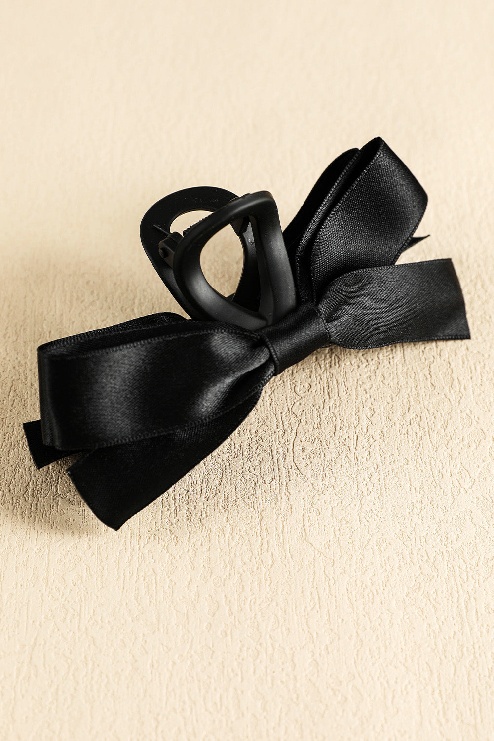 Black Bow Decor Large Hair Claw Clip Accessories/Headwear