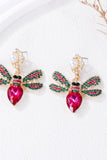 Natural Stone Bee Dangle Earrings 