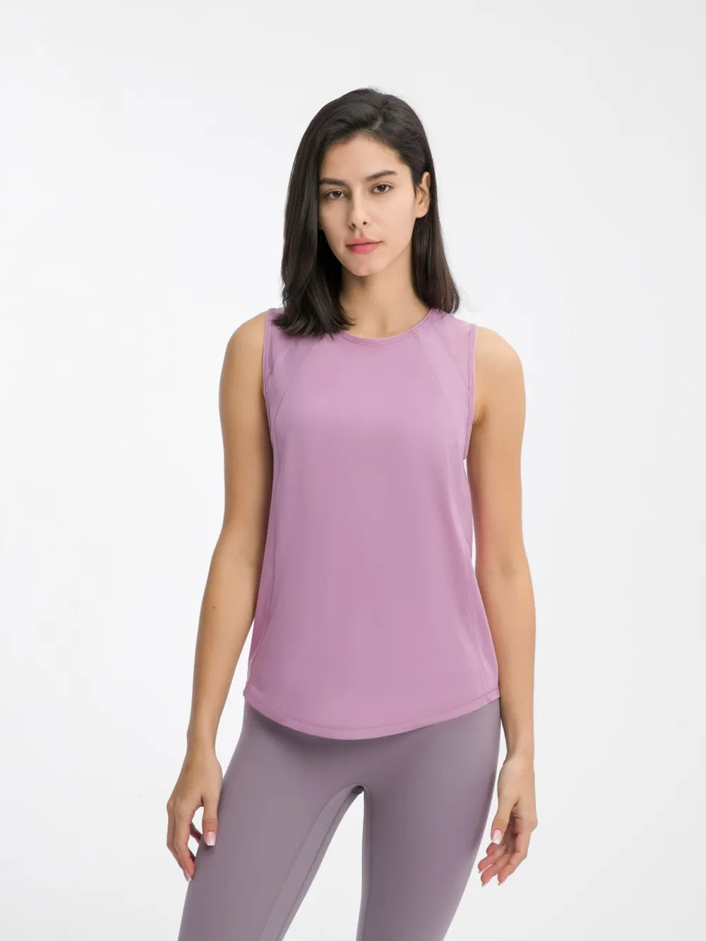 Millennia Cutout Back Round Neck Active Tank 