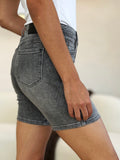 Judy Blue Full Size High Waist Washed Denim Shorts 