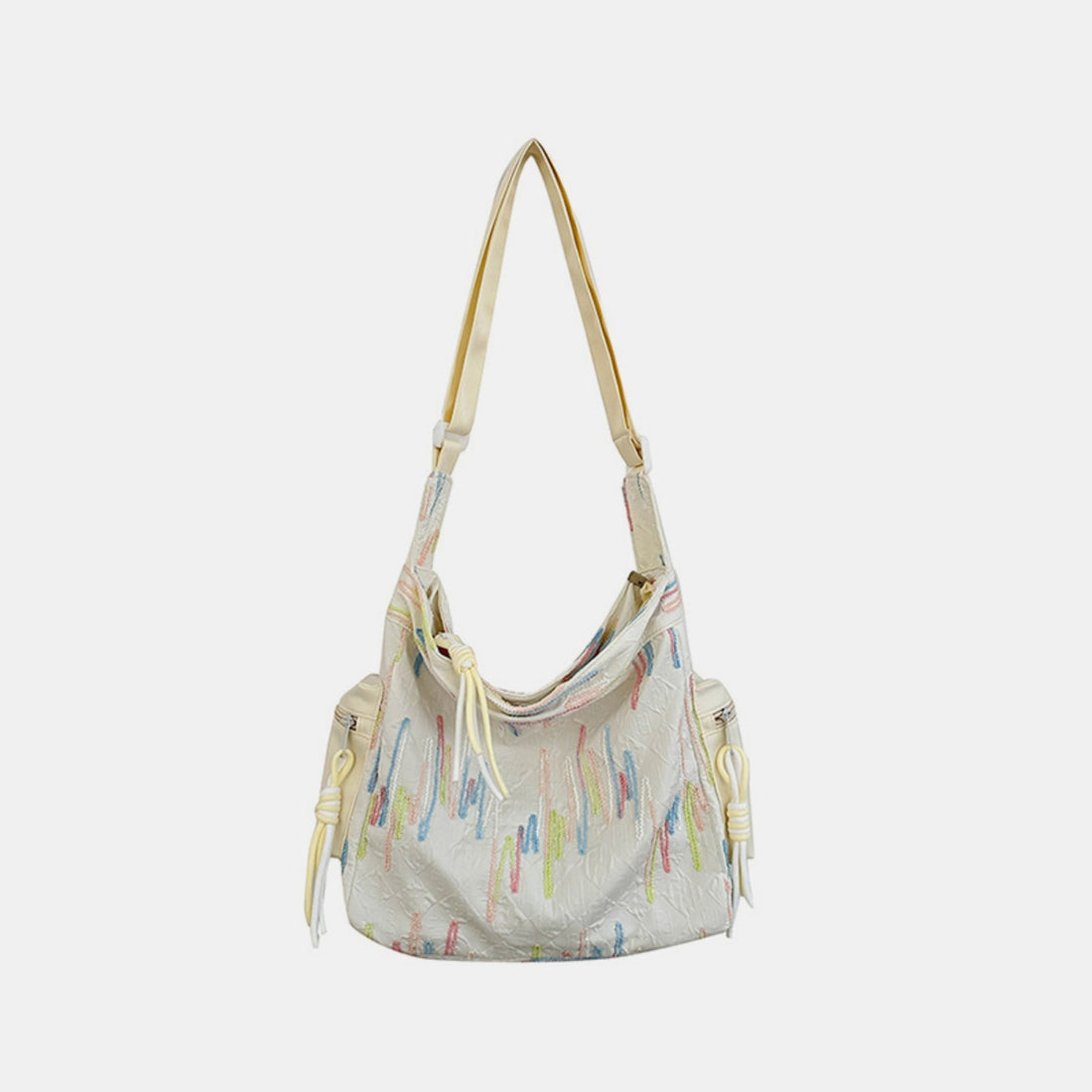 Contrast Texture Shoulder Bag 