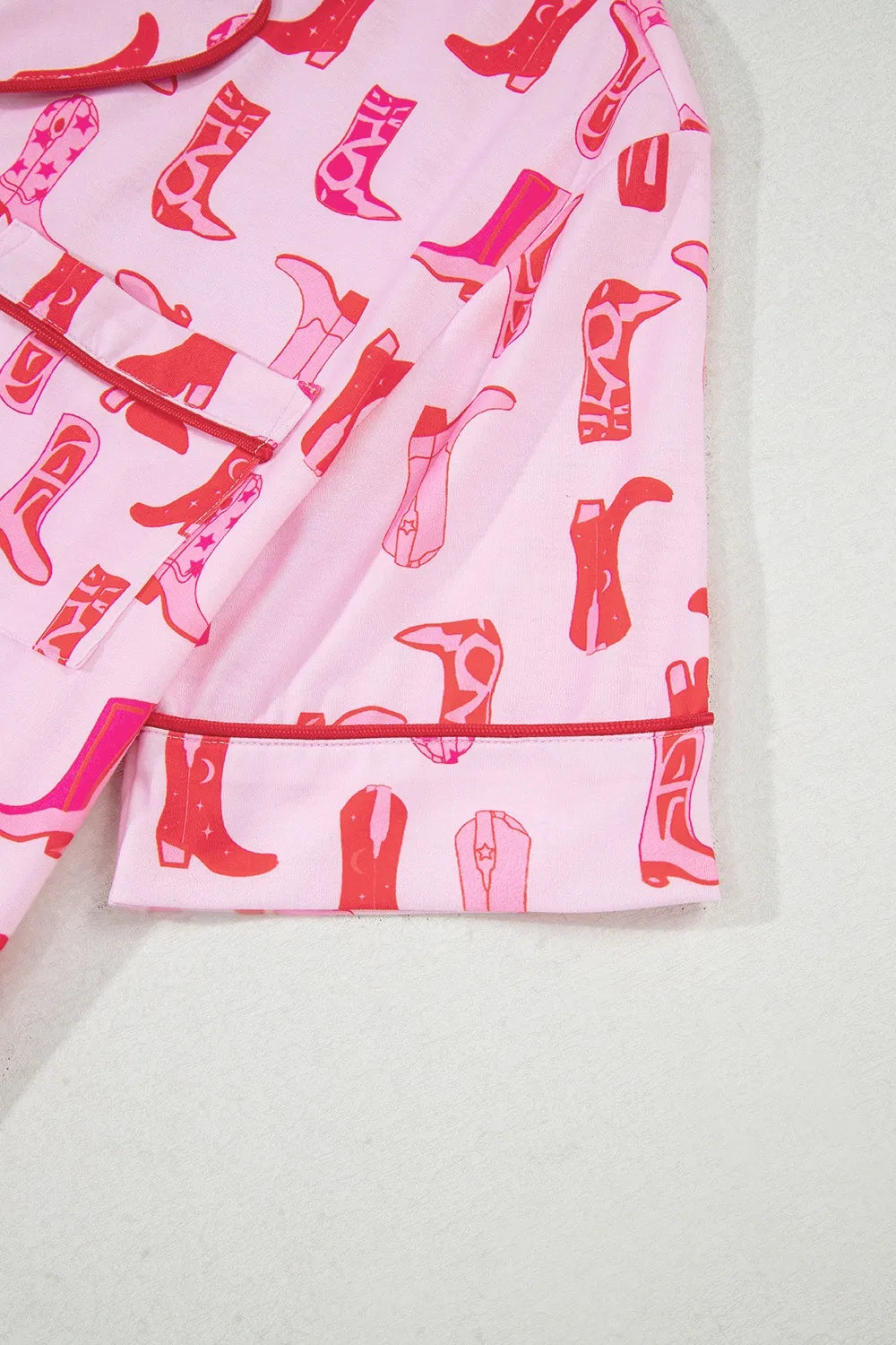 Cowgirl Boots Printed Shirt and Shorts Set Lingerie & Nightwear