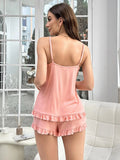 Scoop Neck Top and Shorts Lounge Set Lingerie & Nightwear