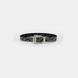 Studded Rhinestone PU Leather Belt 