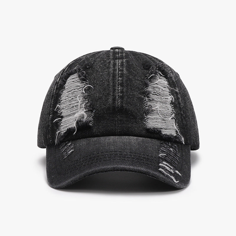 Distressed Cotton Baseball Cap 