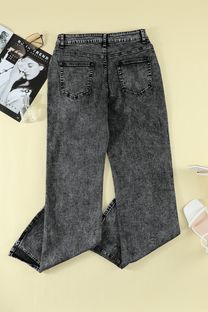 Slit Flare Jeans 