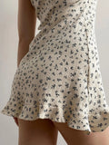 Floral Print Ruffle Hem Cami Lounge Dress Lingerie & Nightwear
