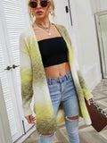 Angel Wings Full Size Pocketed Open Front Gradient Cardigan 