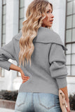 Zip Up Long Sleeve Cardigan 