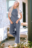 Short Sleeve Top and Pocketed Pants Lounge Set Lingerie & Nightwear