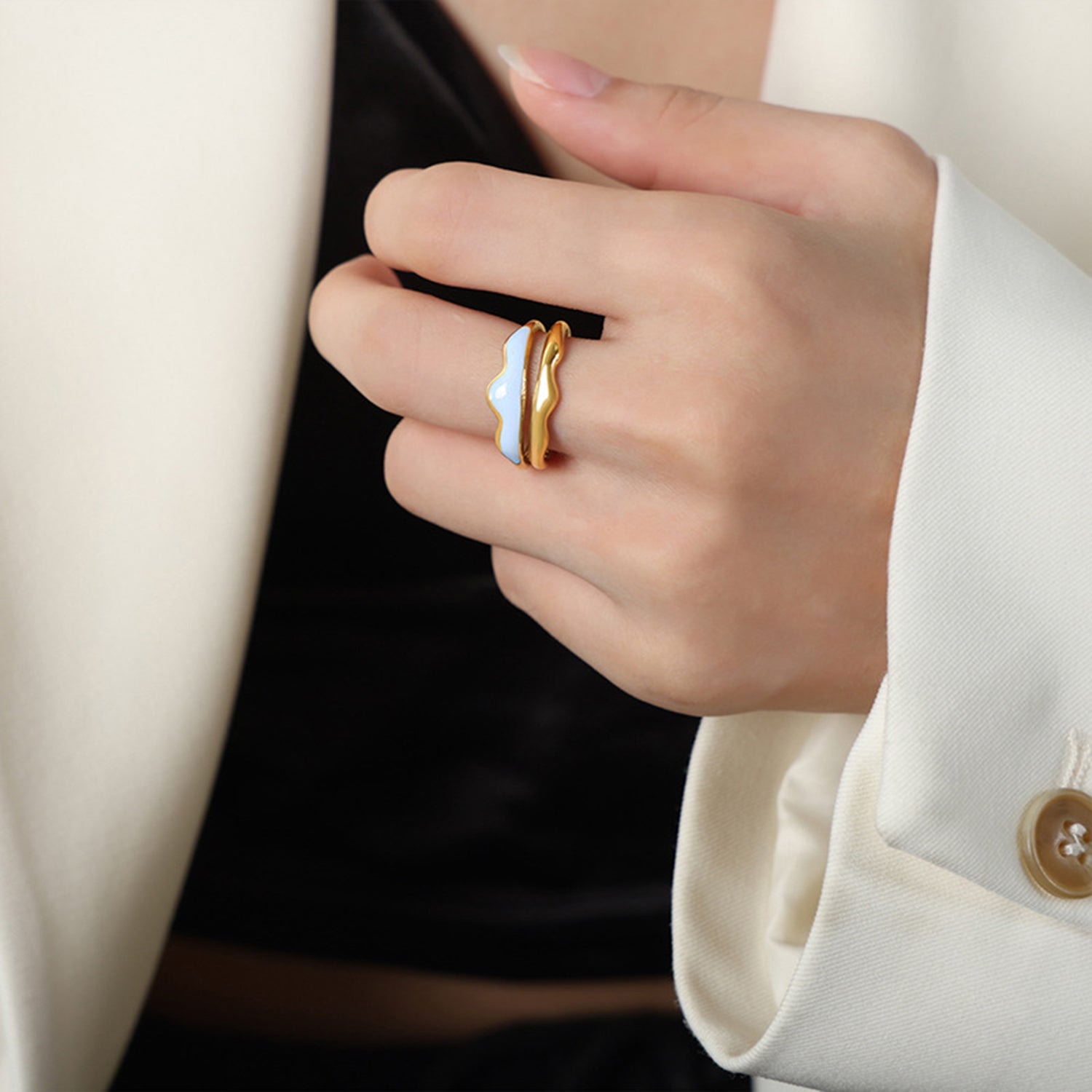 18K Gold-Plated Open Ring 