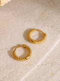 18K Gold-Plated Stainless Steel Huggie Earrings 