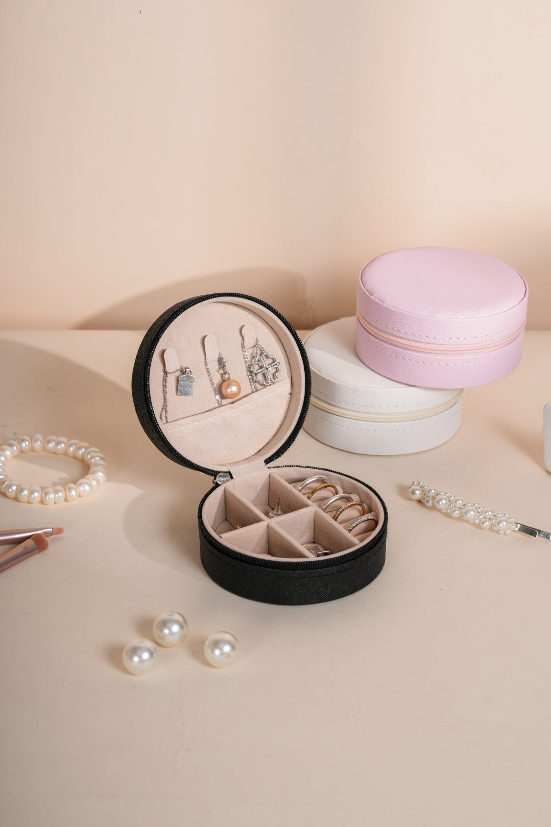 PU Leather Jewelry Storage Box 