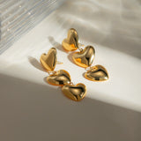 Stainless Steel Heart Earrings 