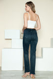 Judy Blue Full Size Button Fly Hem Destroy Straight Jeans 