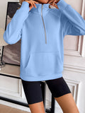 Ivy Lane Half Zip Raglan Sleeve Sweatshirt 