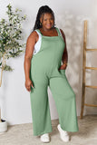 Double Take Full Size Wide Strap Overall with Pockets 