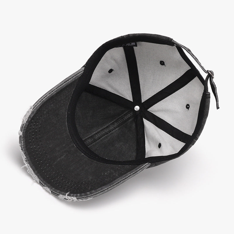 Distressed Adjustable Cotton Baseball Cap 