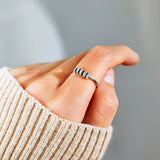 Inlaid Zircon 925 Sterling Silver Ring 