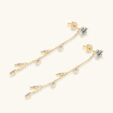 1.38 Carat Moissanite 925 Sterling Silver Leaf Earrings 