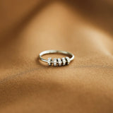 Inlaid Zircon 925 Sterling Silver Ring 