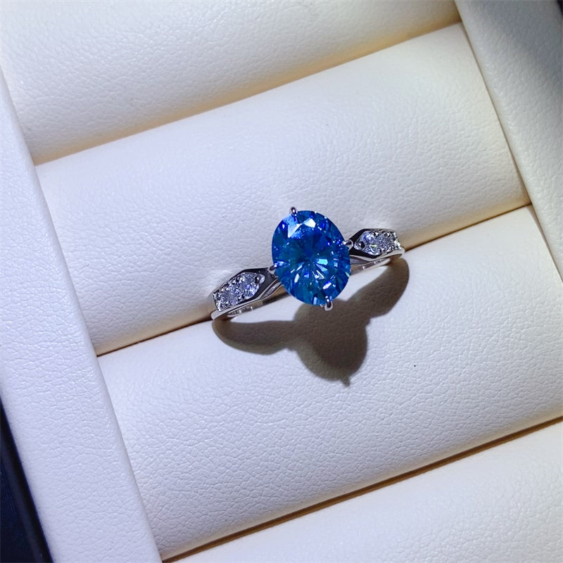 2 Carat Moissanite 925 Sterling Silver Ring 