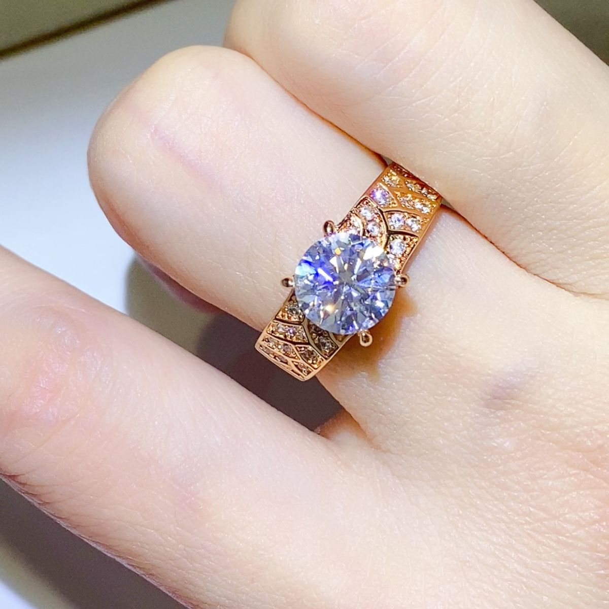 1.5 Carat 925 Sterling Silver Moissanite Ring 