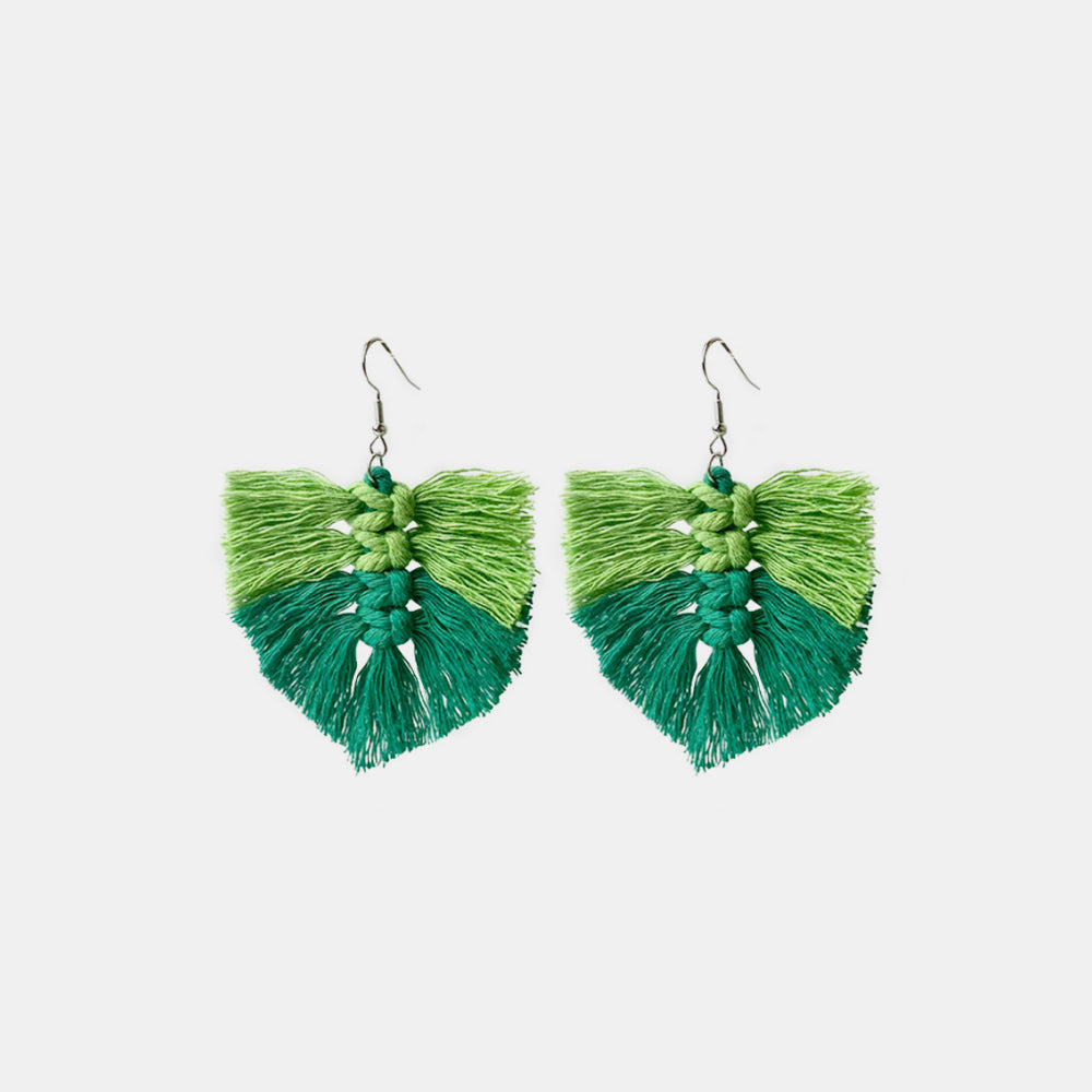 Fringe Detail Dangle Earrings 