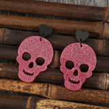 Acrylic Skeleton & Heart Earrings 