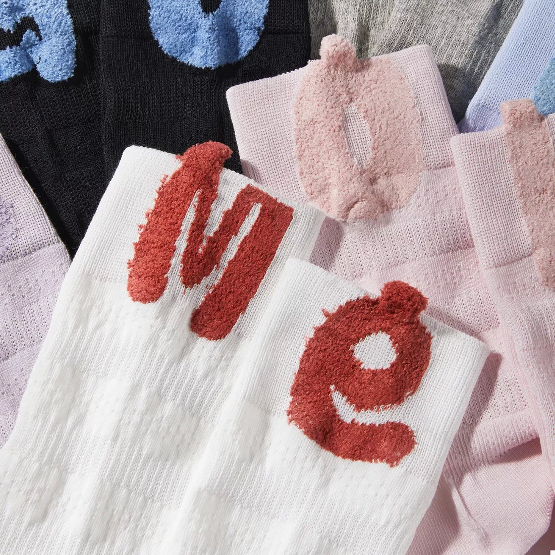 Breathable Letter Crew Socks Lingerie & Nightwear