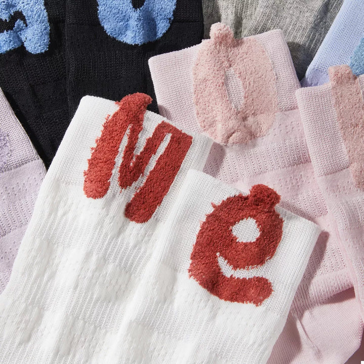 Breathable Letter Crew Socks Lingerie & Nightwear