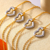 18K Gold-Plated Heart Bracelet 