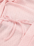 Tie Waist Kimono Sleeve Lounge Nightgown Lingerie & Nightwear