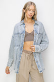 RISEN Button Up Long Sleeve Shacket 