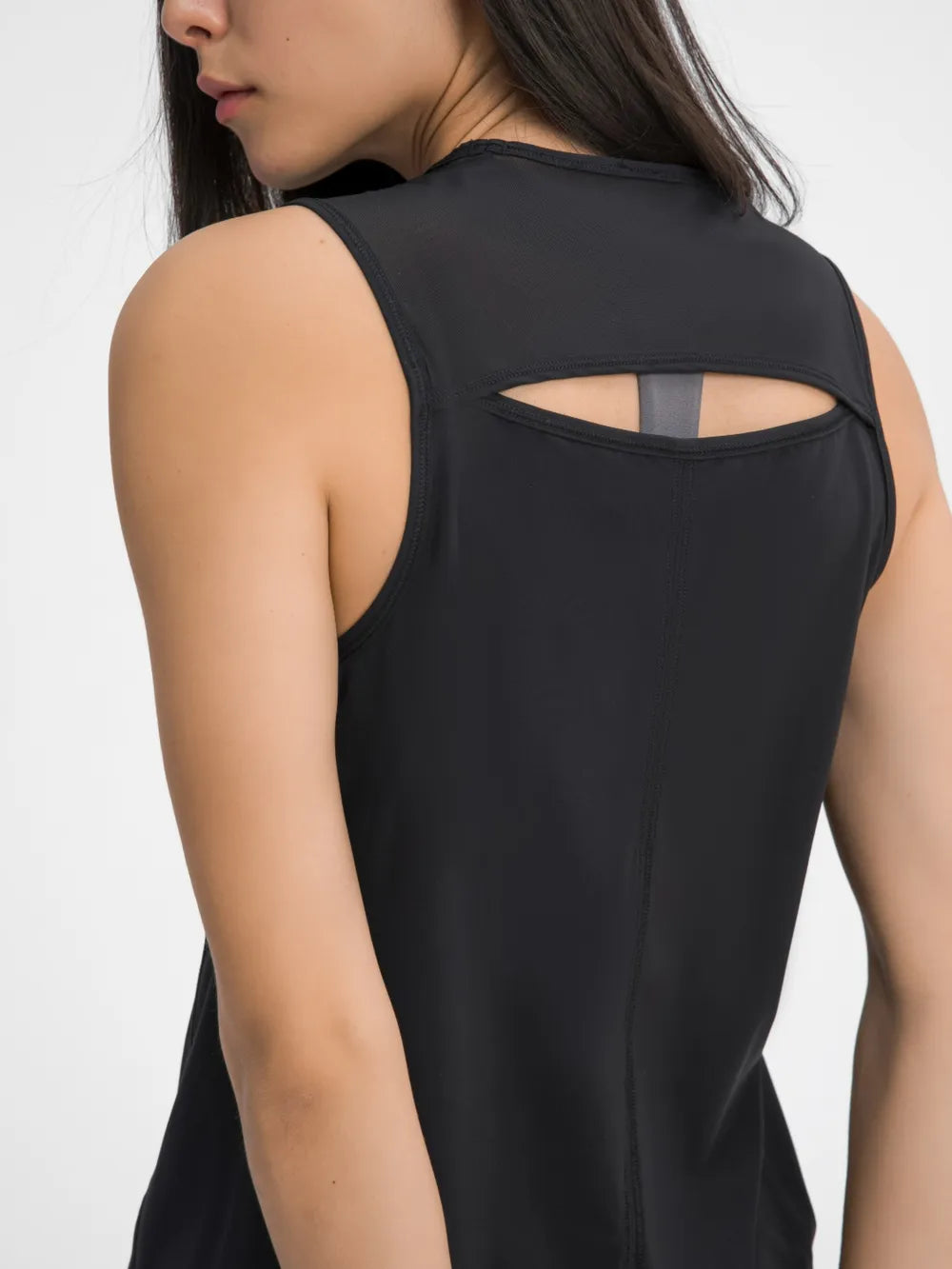 Millennia Cutout Back Round Neck Active Tank 