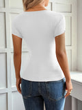 Lace Detail Short Sleeve T-Shirt 