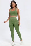 3 Piece Washed Square Neck Wide Strap Active Set 