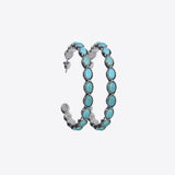 Artificial Turquoise C-Hoop Earrings 