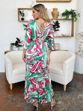 Double Take Full Size Half Sleeve Wide Leg Jumpsuit 