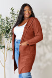Basic Bae Full Size Hooded Sweater Cardigan 