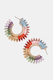 Zinc Alloy Acrylic C-Hoop Earrings 