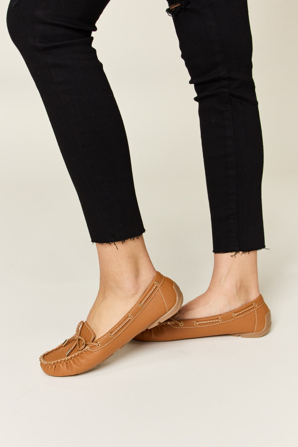 Forever Link Bow Decor Flat Loafers 