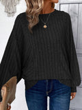 Plus Size Round Neck Batwing Sleeve T-Shirt 
