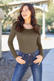 Basic Bae Full Size Round Neck Long Sleeve Bodysuit 